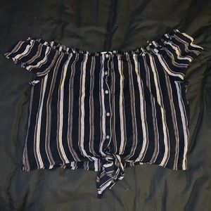 Off the shoulder crop top